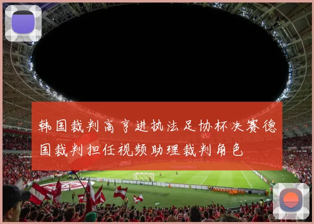 韩国裁判高亨进执法足协杯决赛德国裁判担任视频助理裁判角色